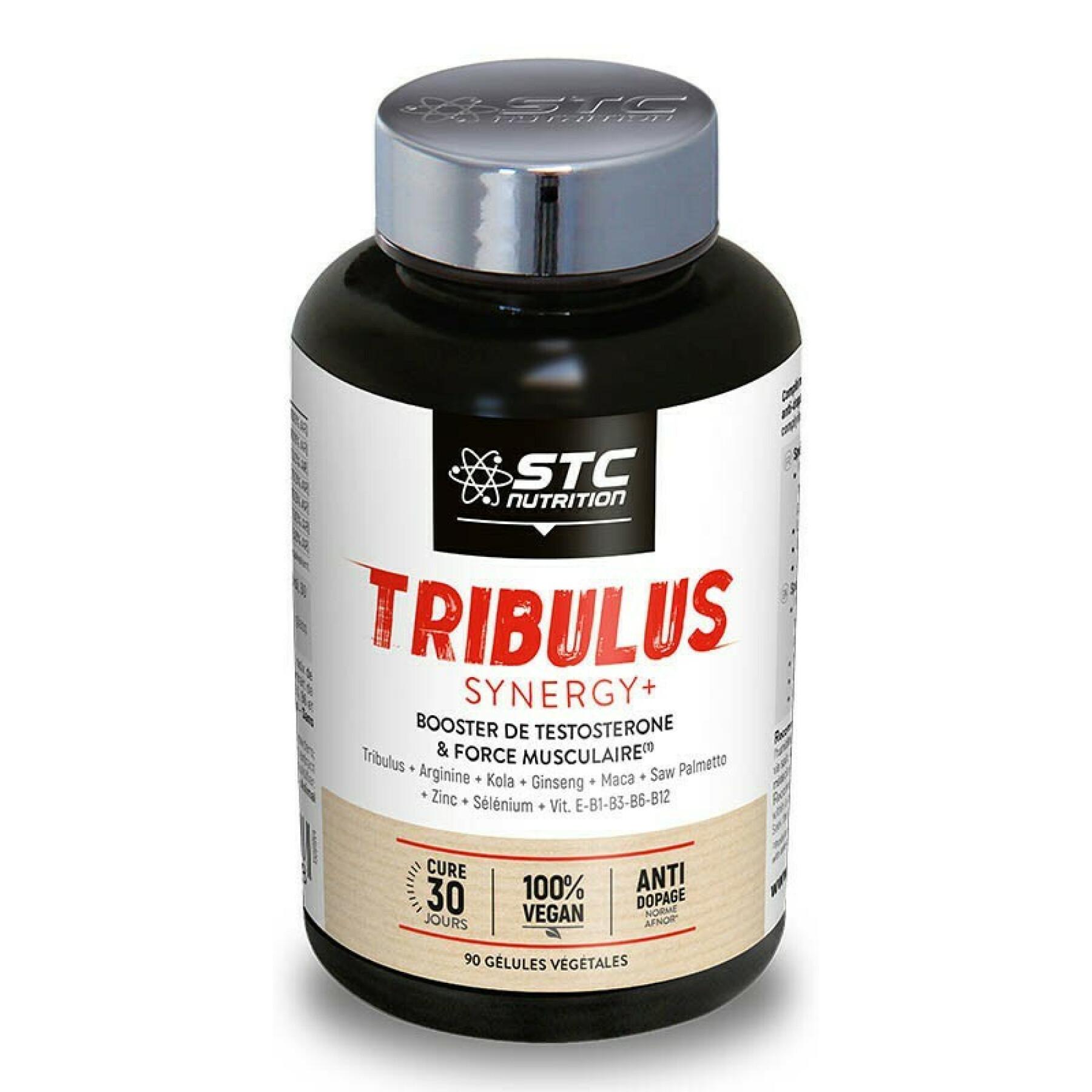 Förstärkare av testosteron och muskelstyrka tribulus synergy+ STC Nutrition - 90 gélules végétales