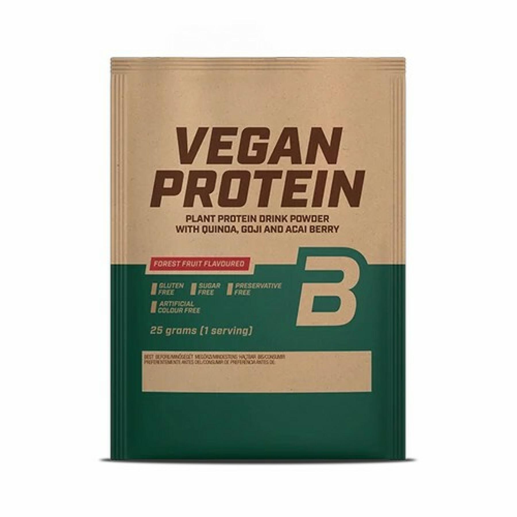 Förpackning med 50 veganska proteinpåsar Biotech USA - Fruits des bois - 25g