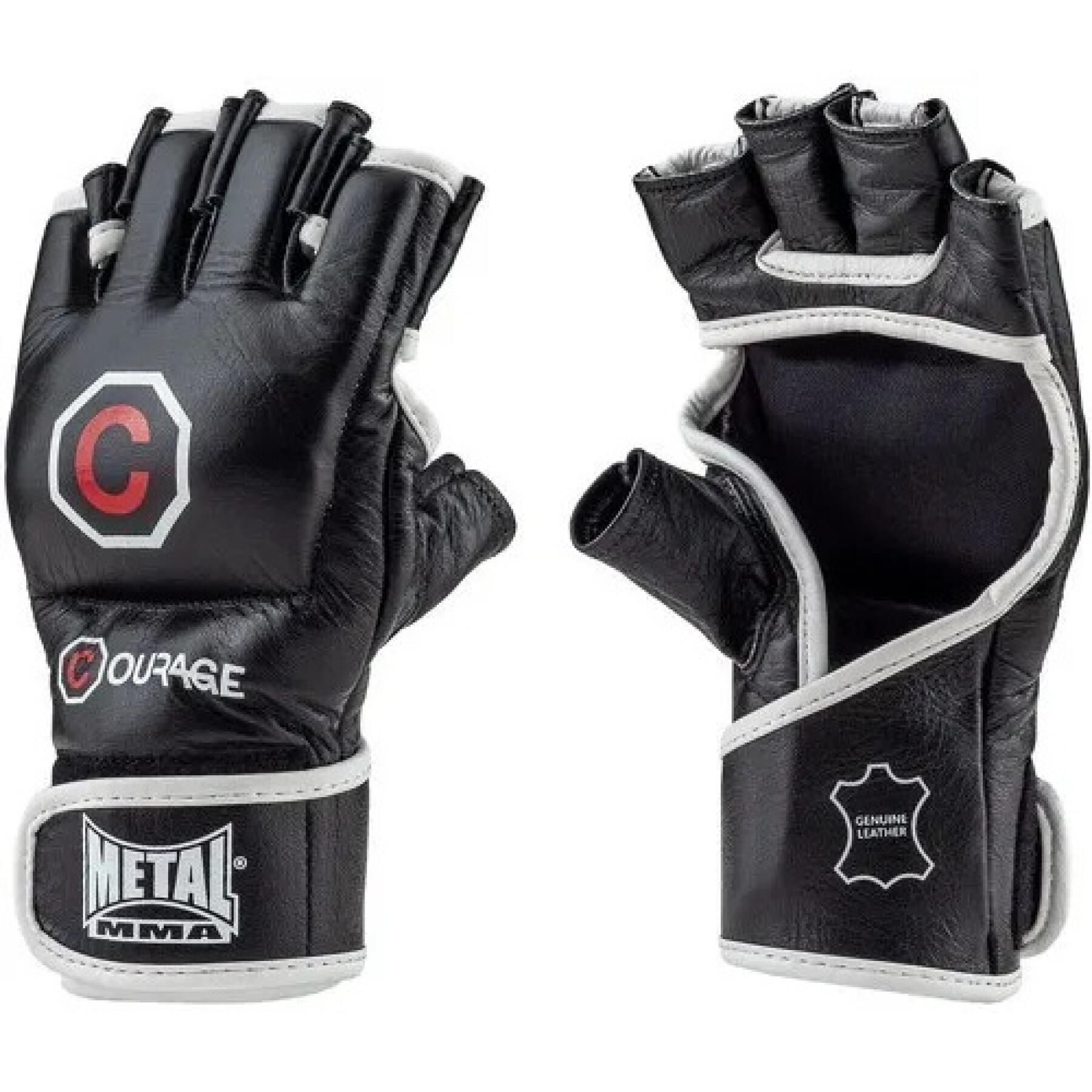 MMA-handskar i läder Metal Boxe courage