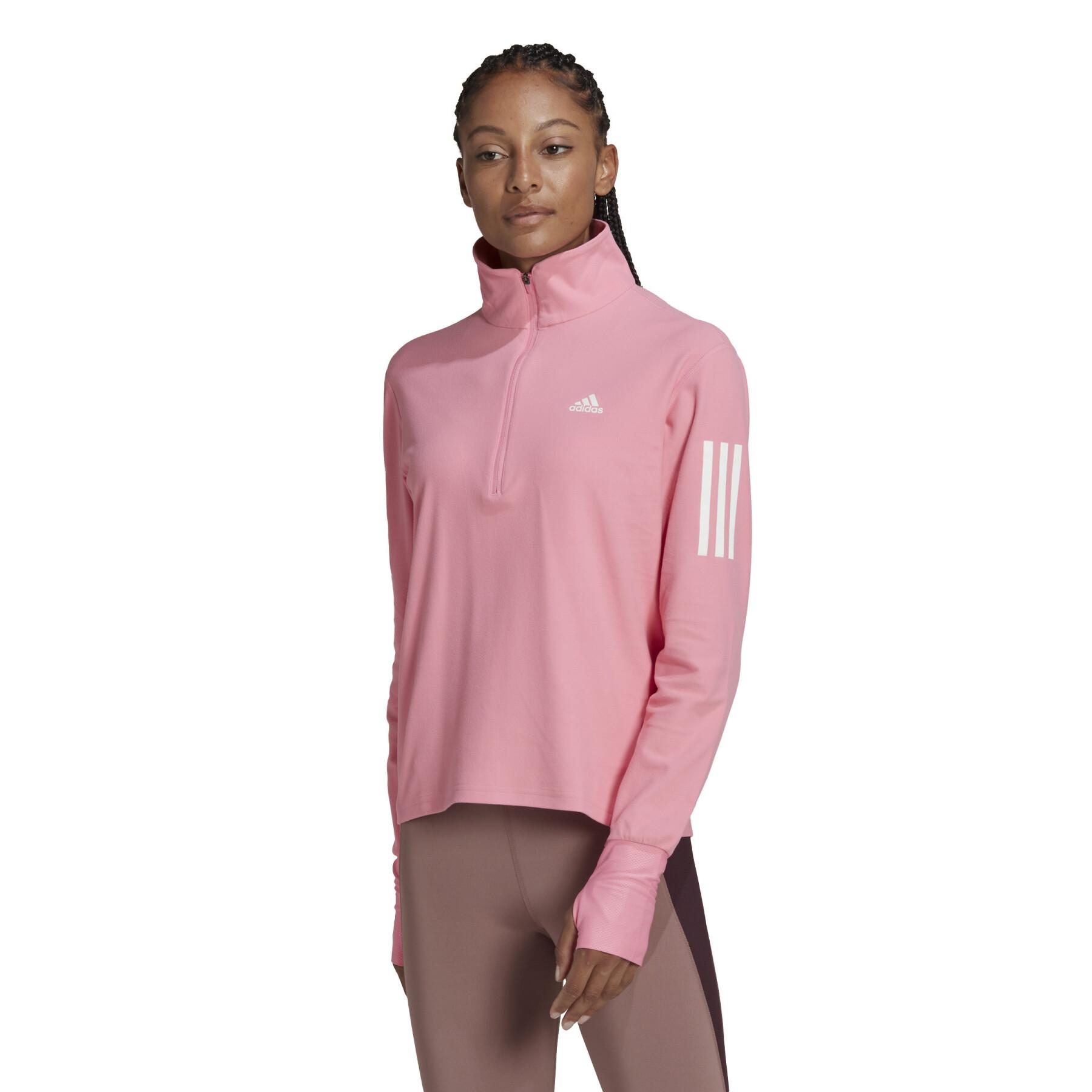 Sweatshirt med 1/2 dragkedja för kvinnor adidas Own the Run