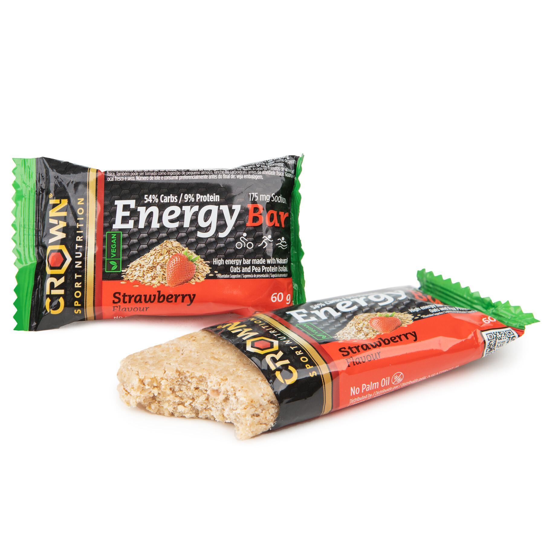 Vegansk näringsbar Crown Sport Nutrition Energy - fraise - 60 g