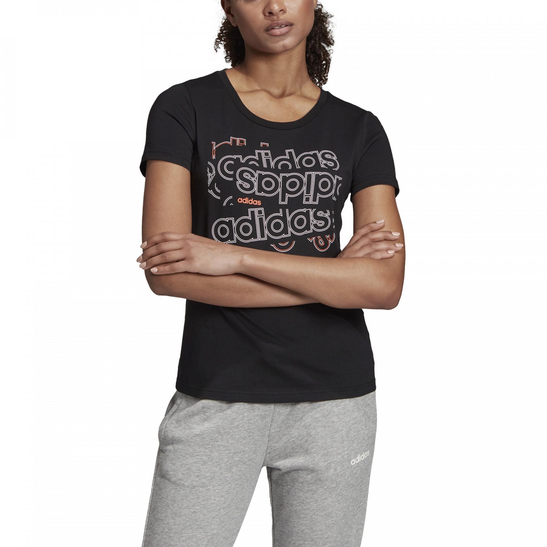 T-shirt för kvinnor adidas Logo Collage Graphic