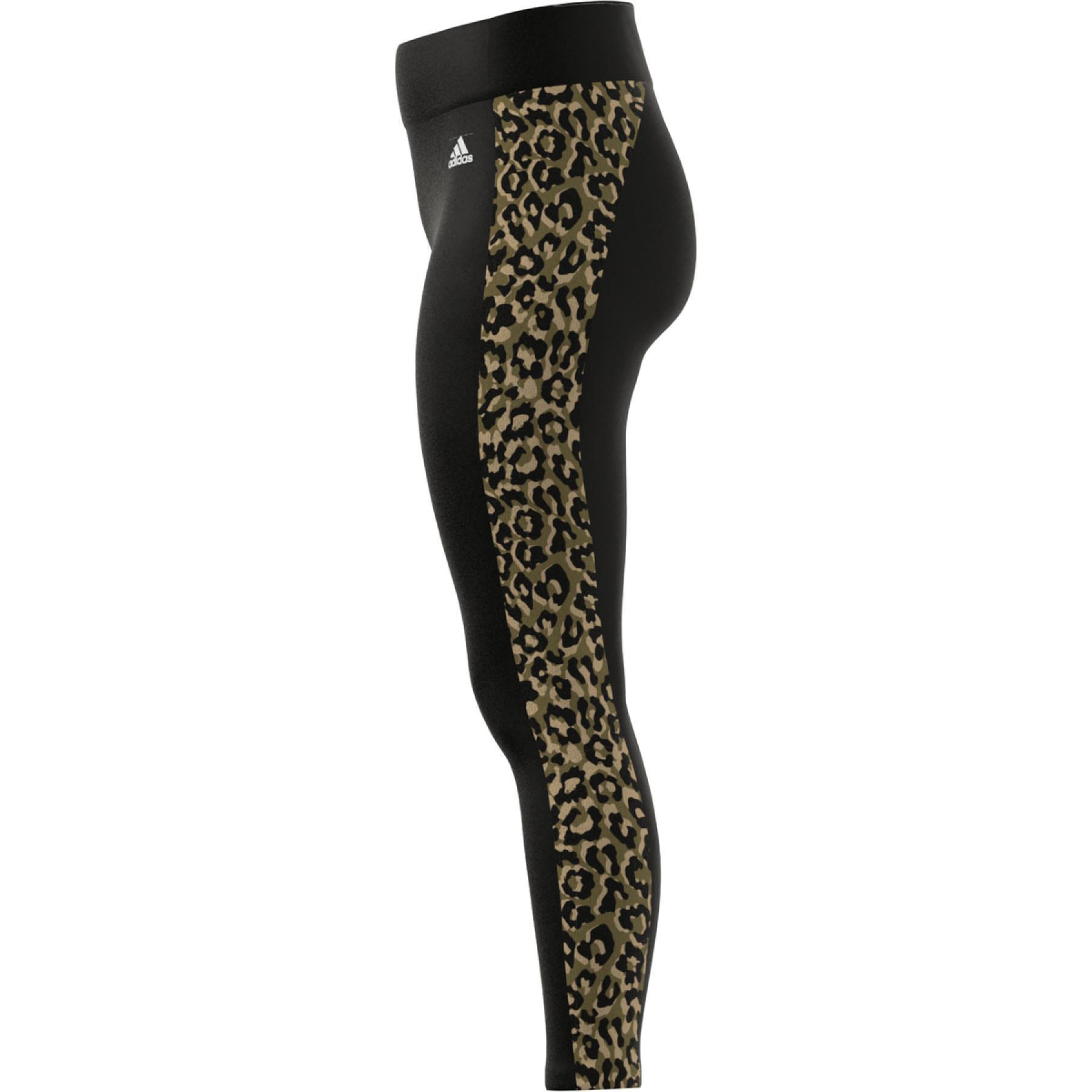 Leggings för kvinnor adidas Designed To Move Aeoready Leopard Imprimé 7/8