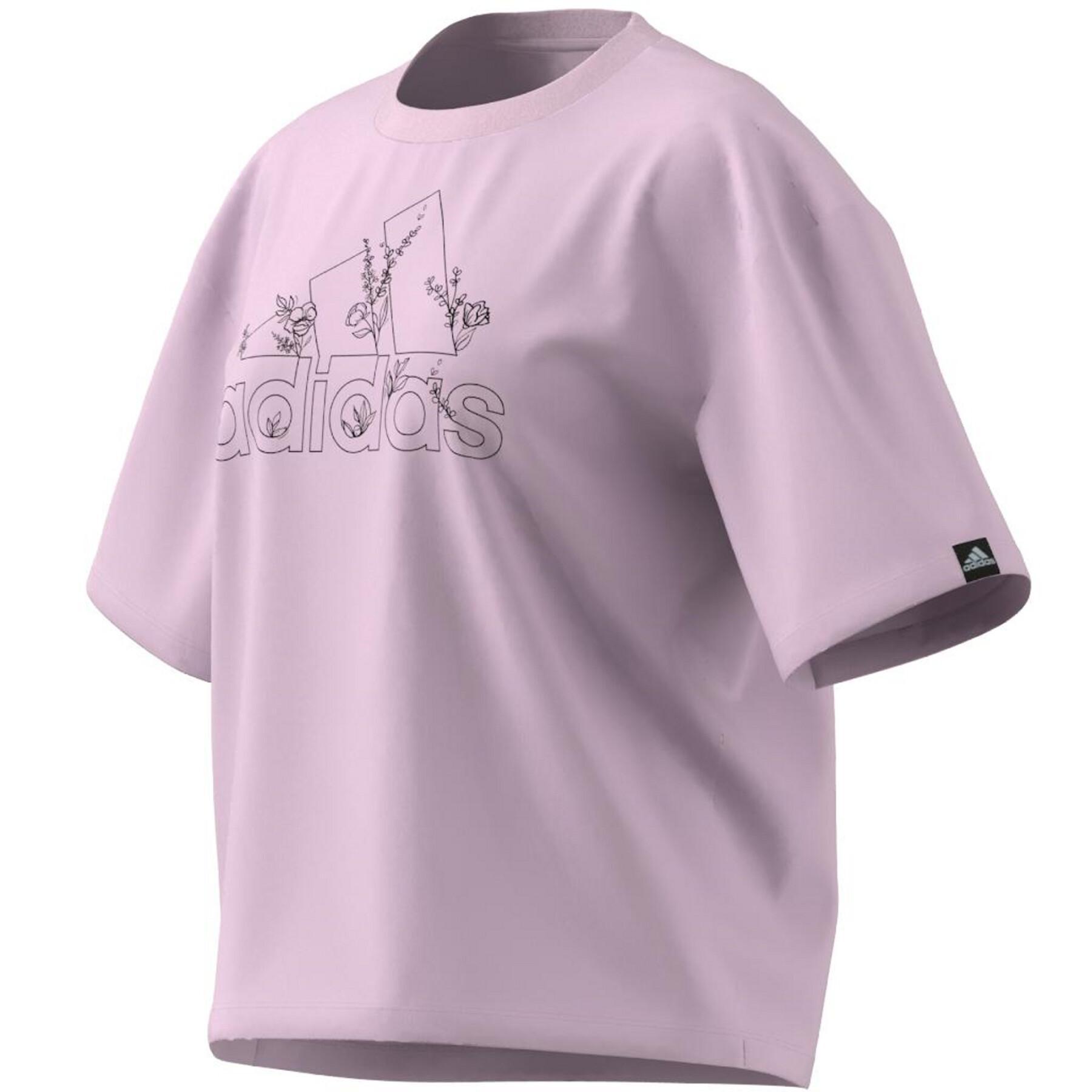 T-shirt för kvinnor adidas graphique Soft Floral Logo
