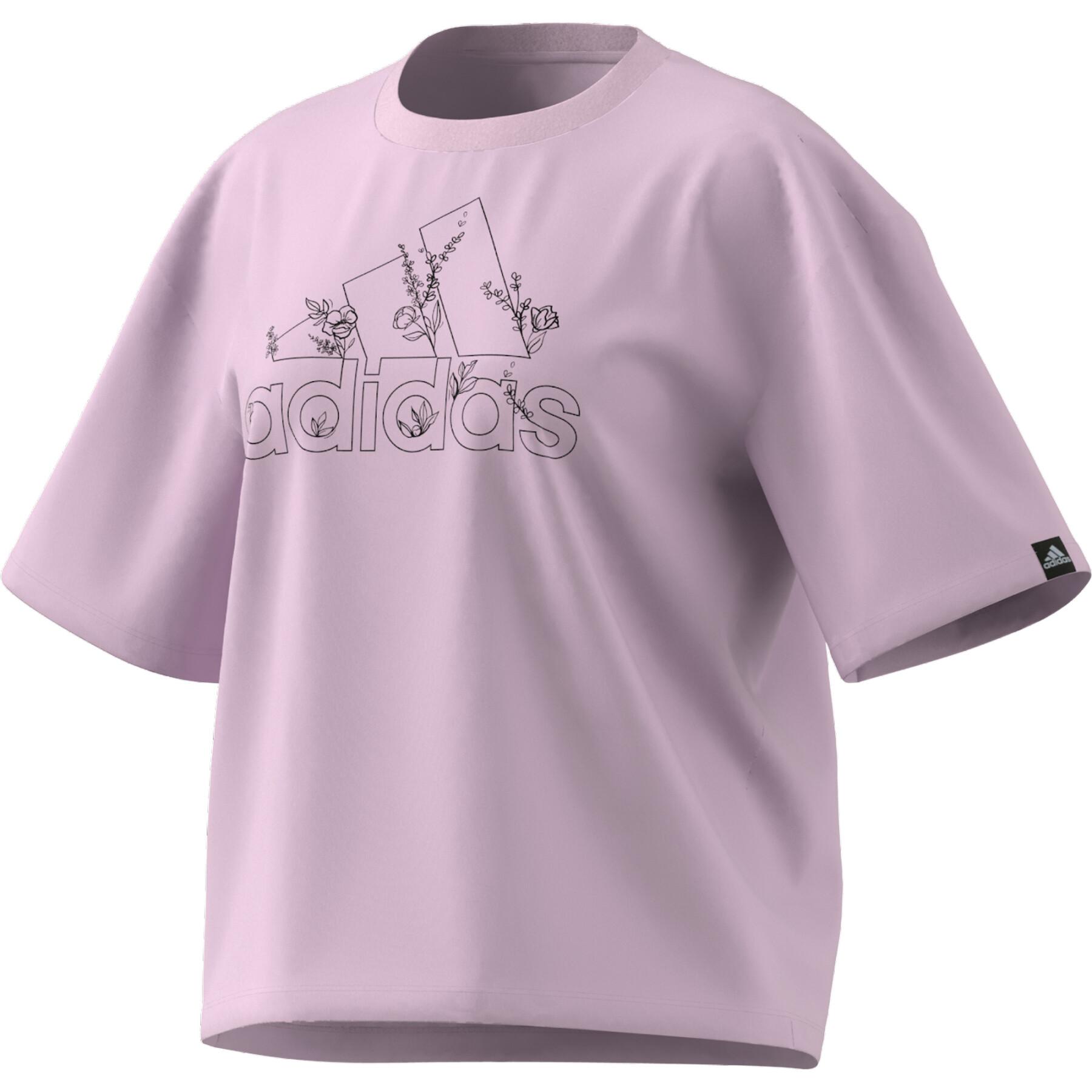 T-shirt för kvinnor adidas graphique Soft Floral Logo