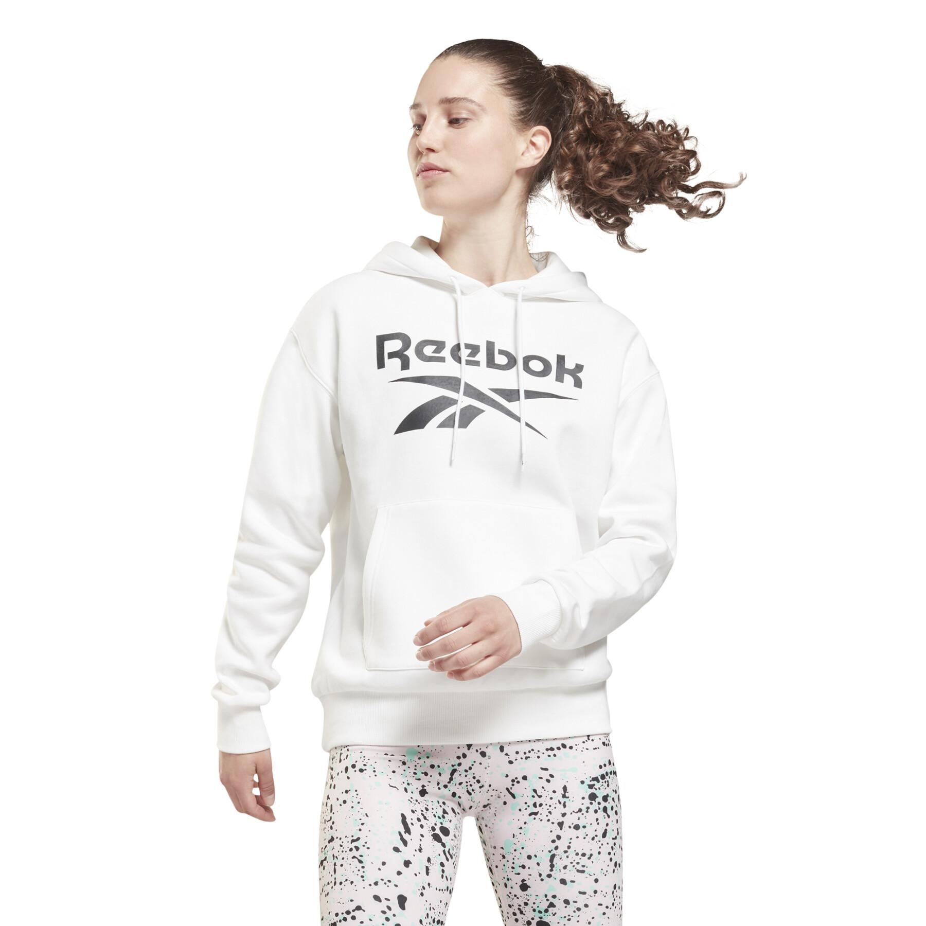Huvtröja för kvinnor Reebok Identity Logo Fleece Pullover