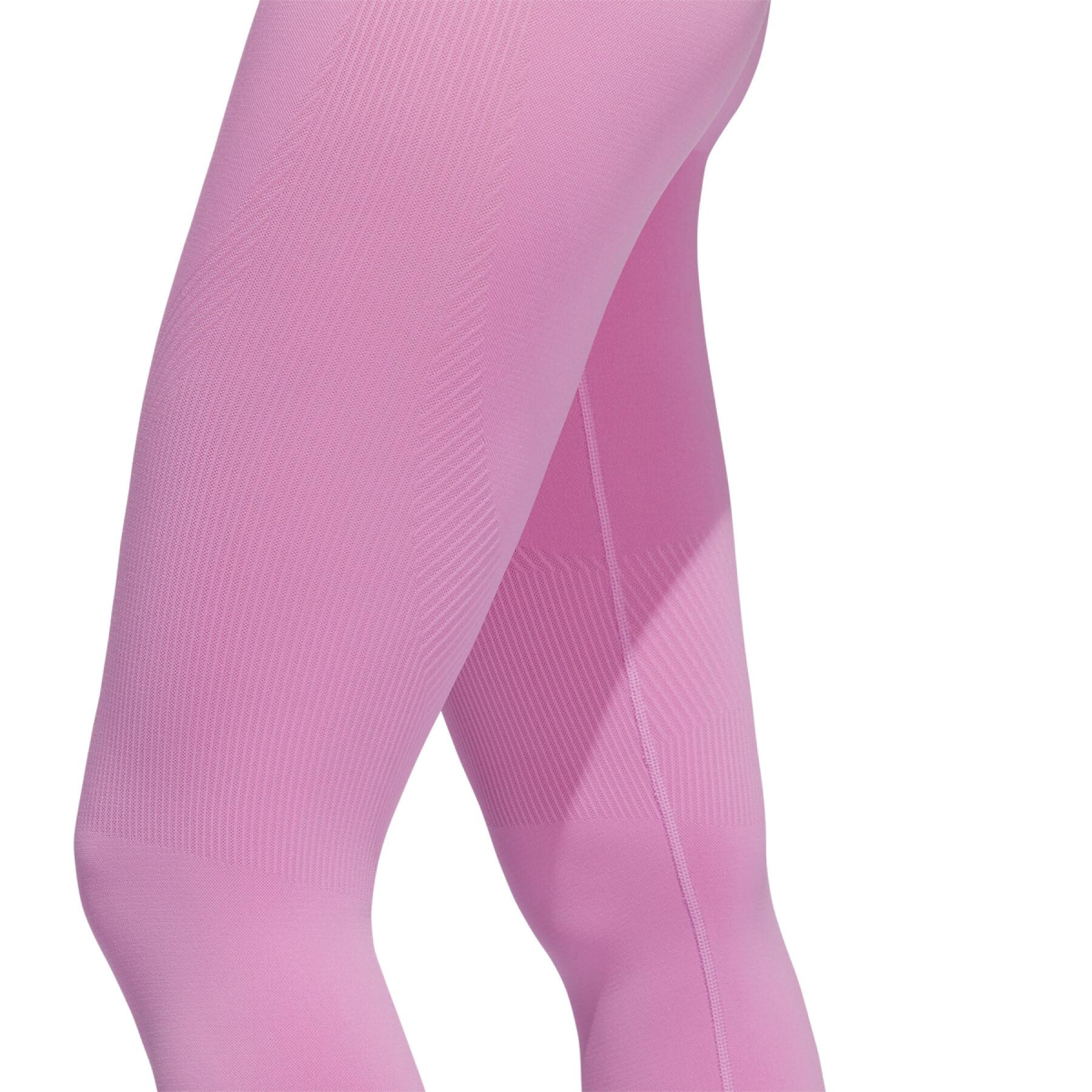 Leggings med hög midja för kvinnor adidas Training Branded Aeroknit 7/8