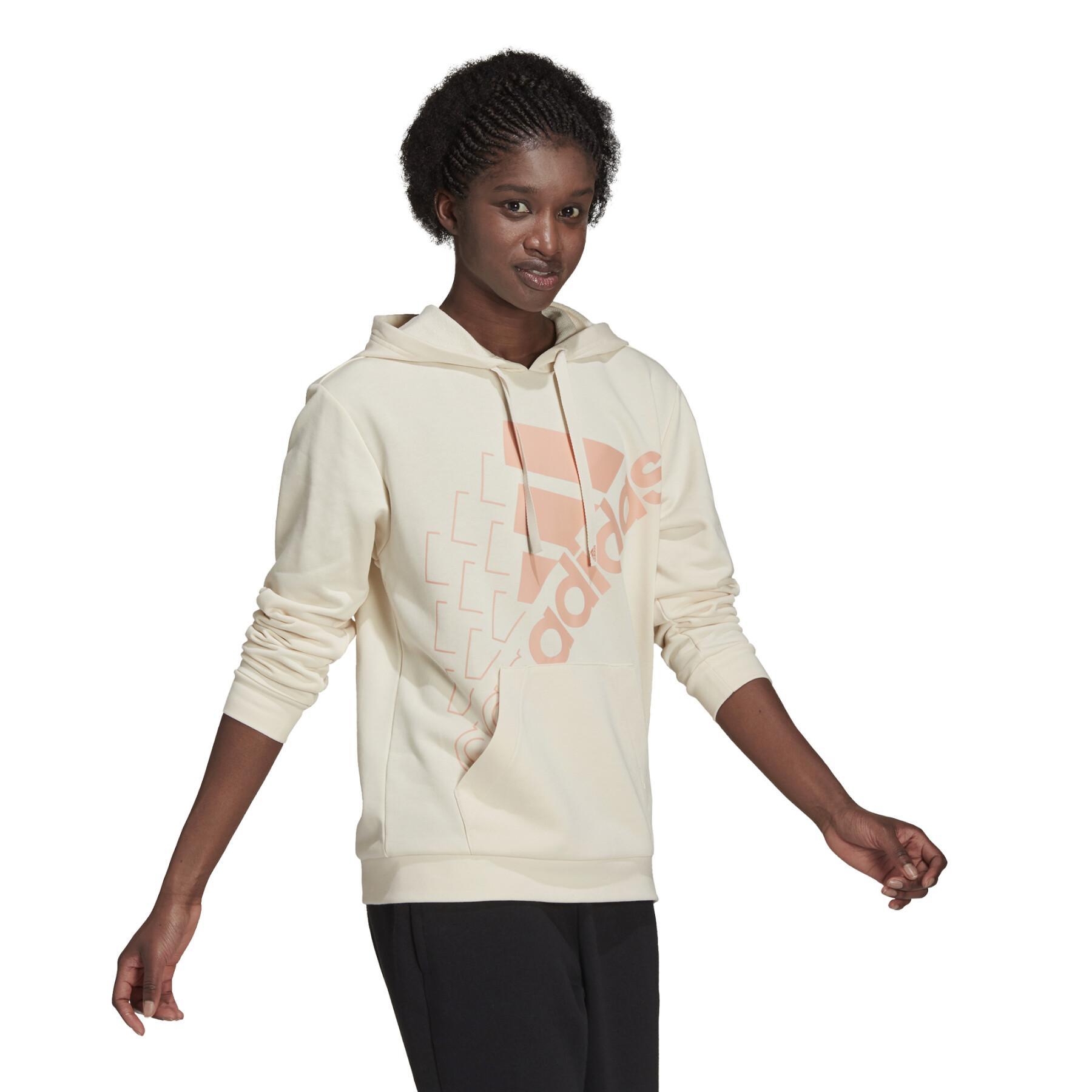Sweatshirt för kvinnor adidas Brand Love Slanted Logo Relaxed