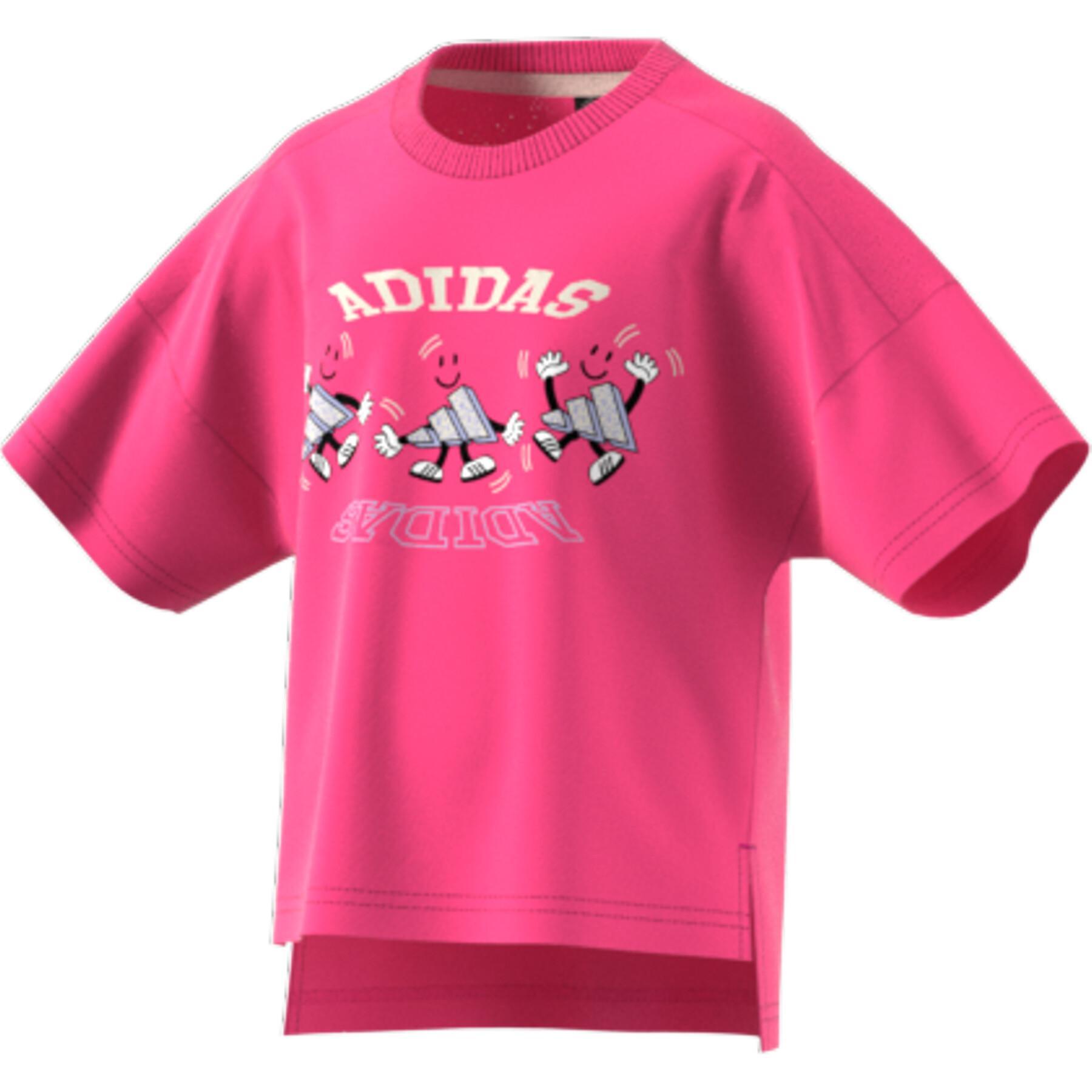 T-shirt för flickor adidas Cotton