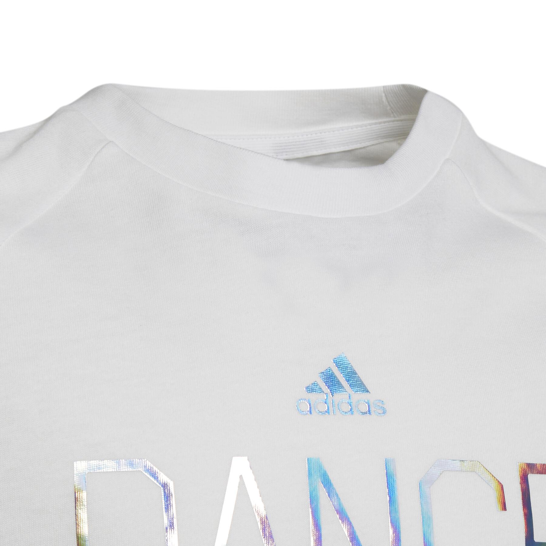 T-shirt för flickor adidas Dance Metallic-Print