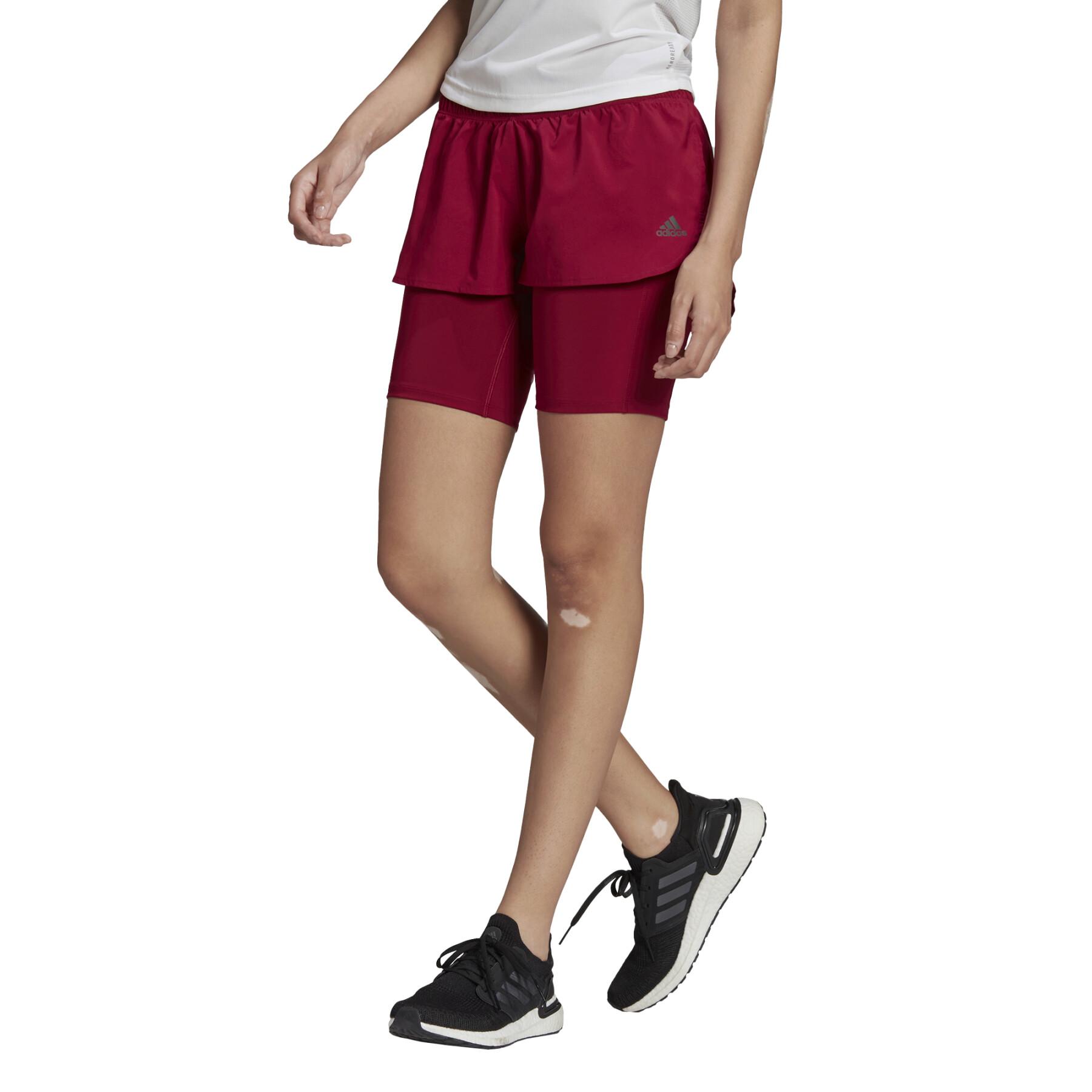 Shorts för kvinnor adidas Run Icons 3bar 2in1 Running