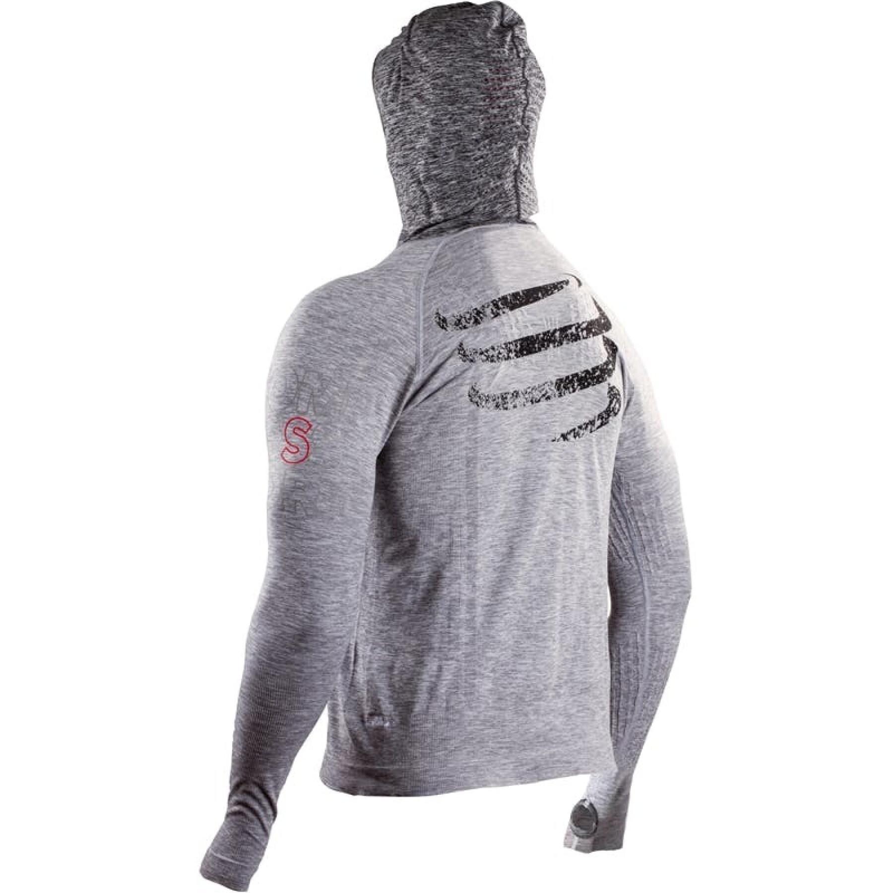 Sweatshirt med huva och dragkedja Compressport Thermo 3D
