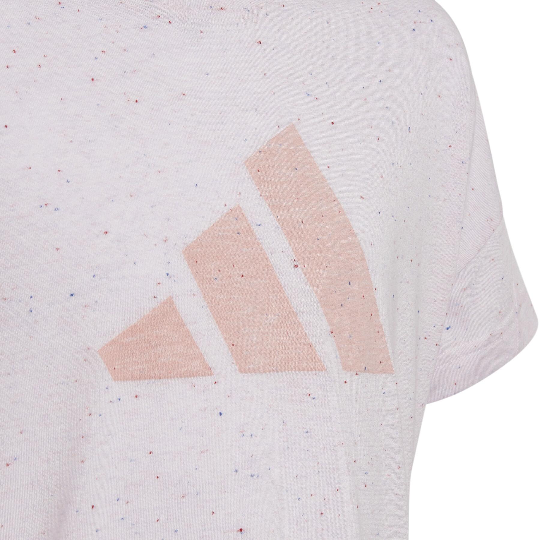 T-shirt för flickor adidas Future Icons 3-Stripes Loose Cotton