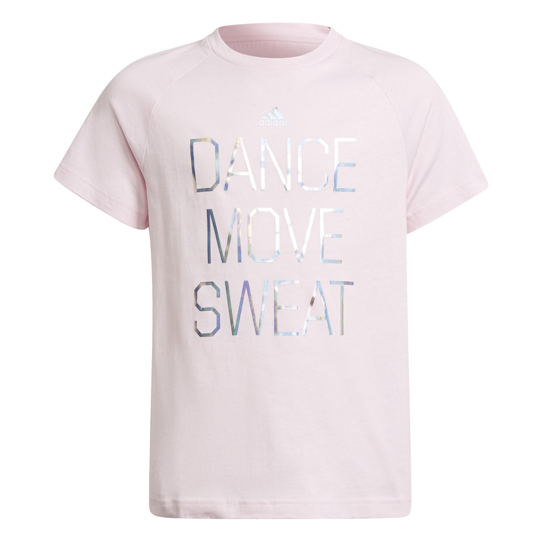 T-shirt med metalliskt tryck för flickor adidas Dance