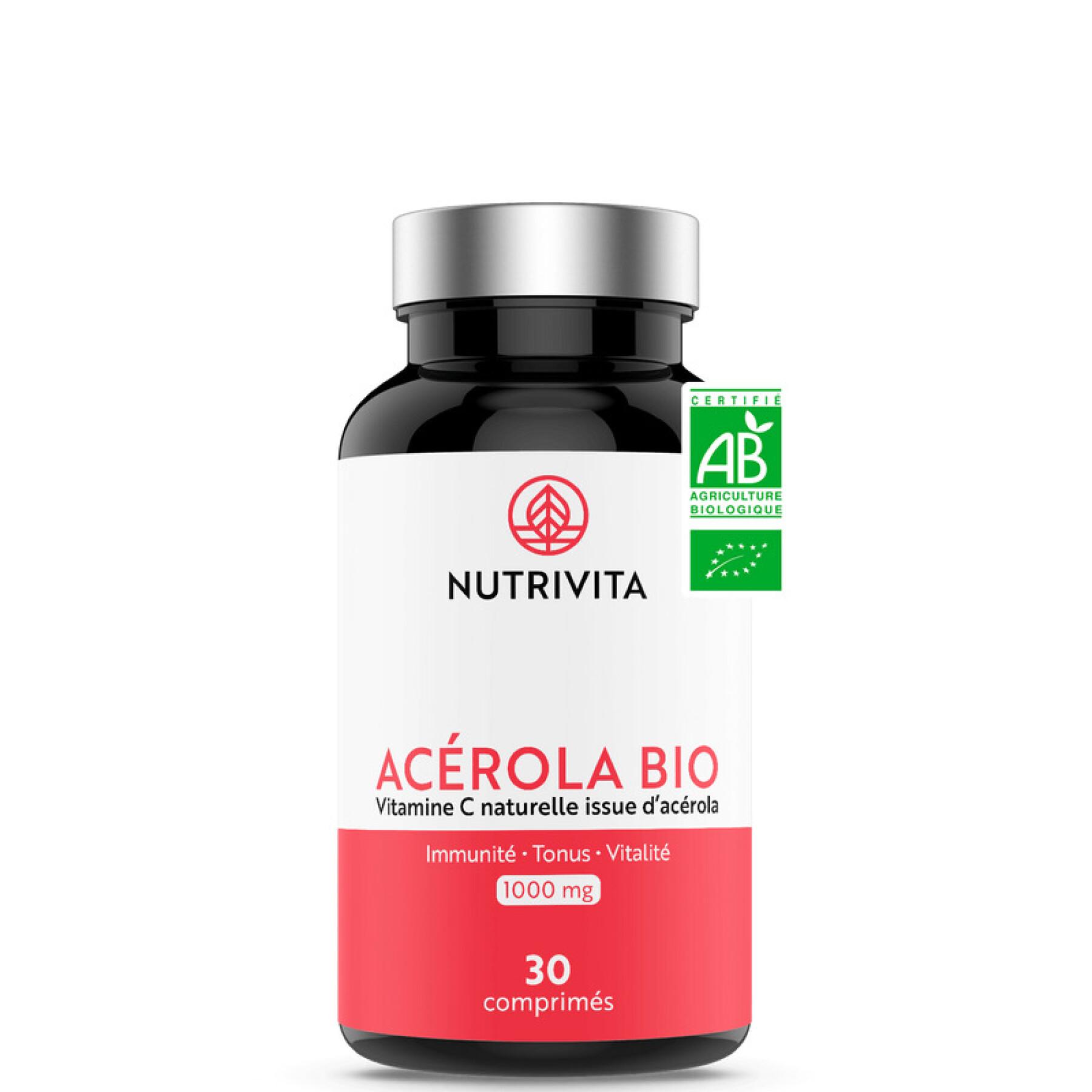 Ekologiskt kosttillskott med acerola - 30 tabletter Nutrivita