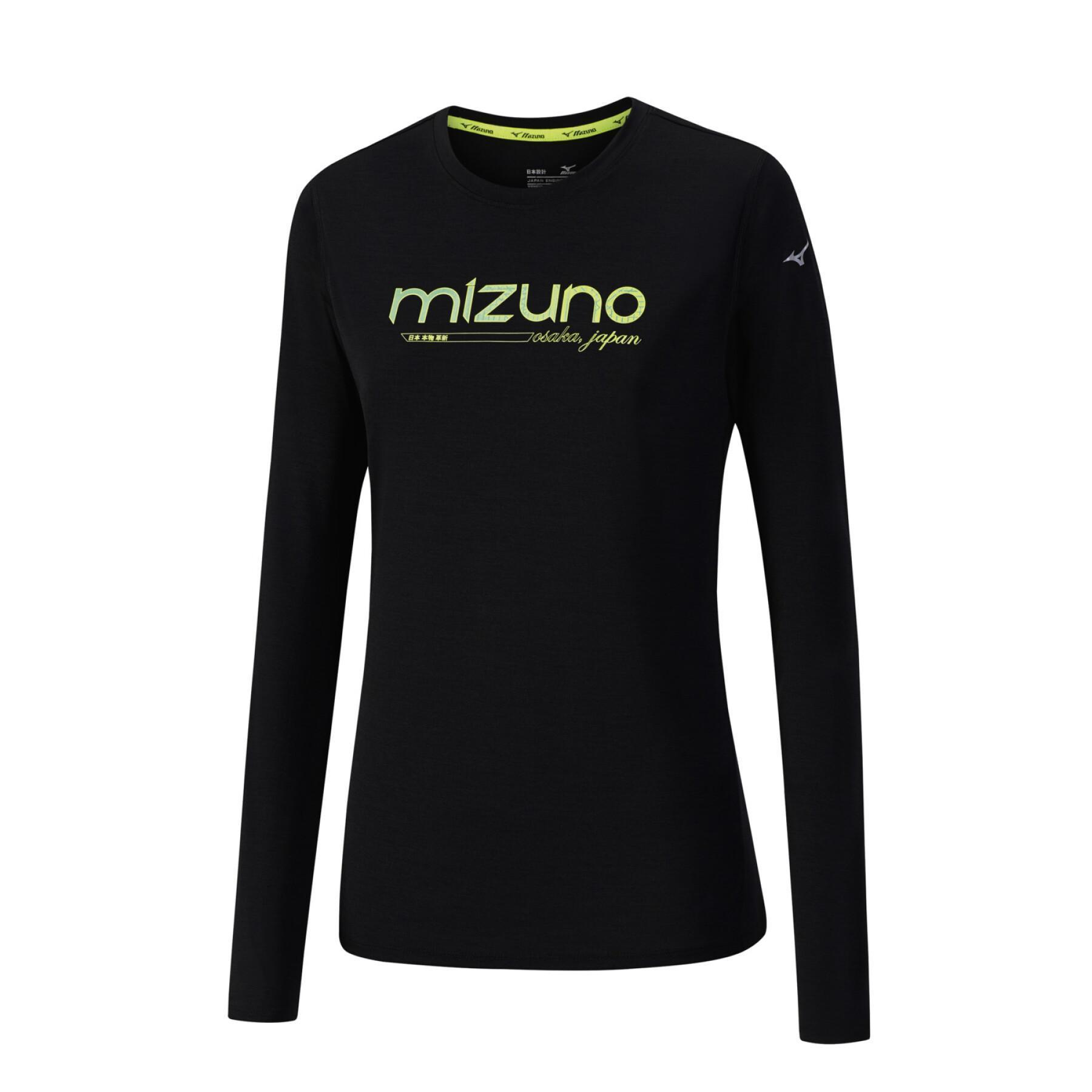 Långärmad T-shirt för kvinnor Mizuno impulse core graphic ls