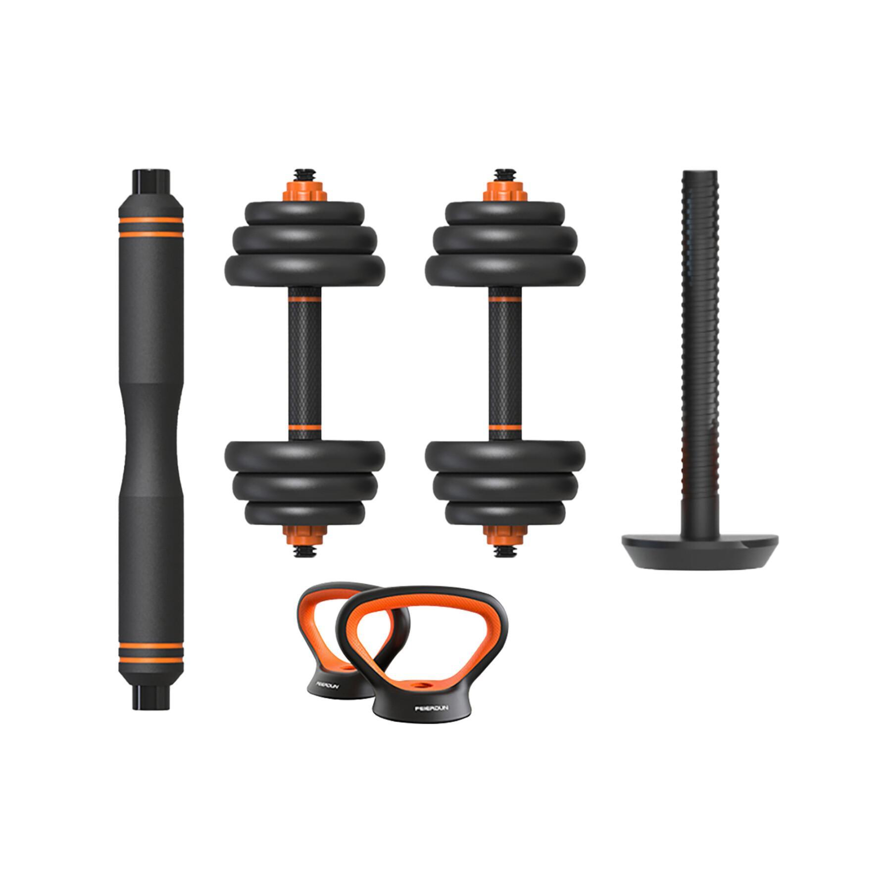 Smart kit hantel + stång + kettlebell + xiaomi sensor Fed 20 kg