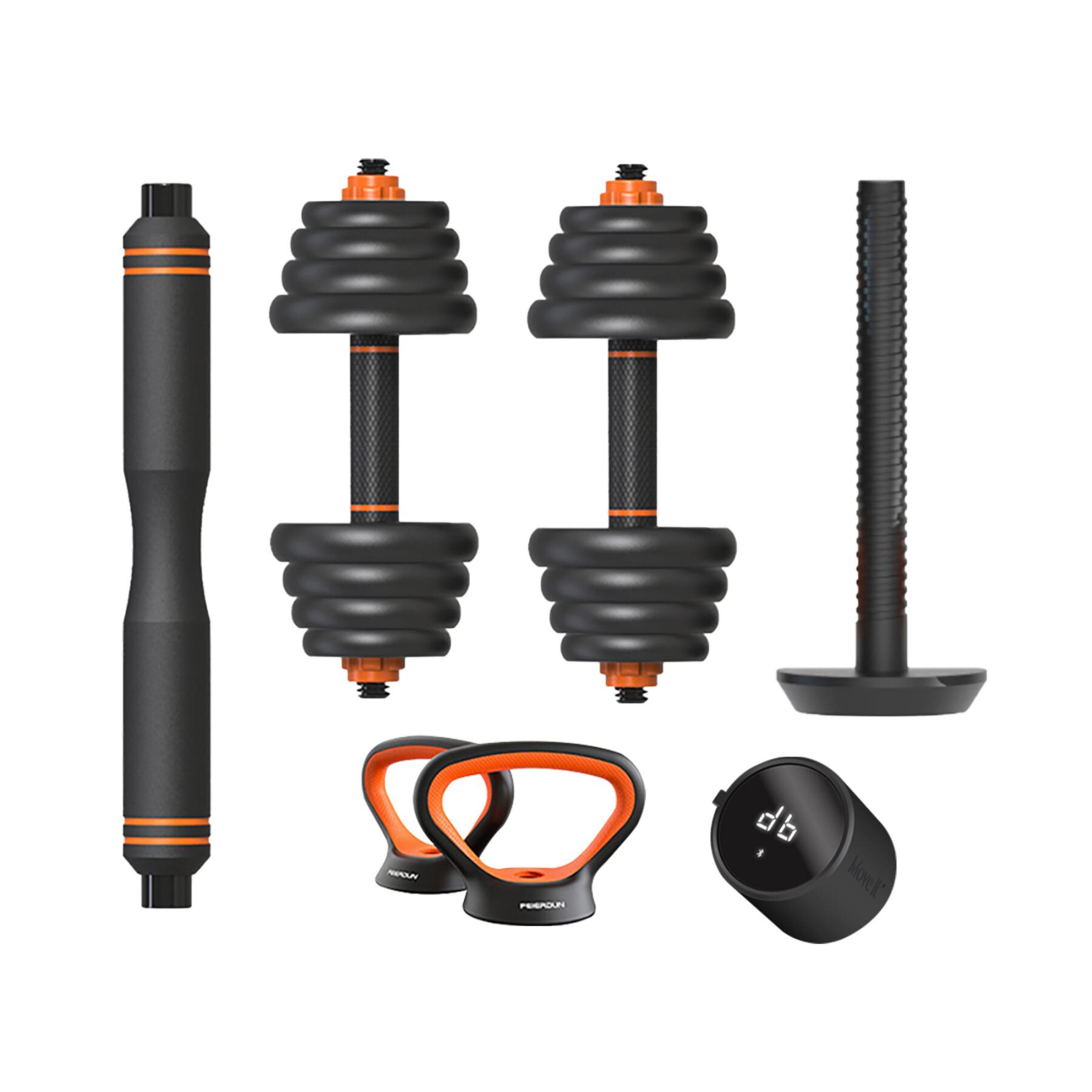 Smart kit hantel + stång + kettlebell + xiaomi sensor Fed 30 kg