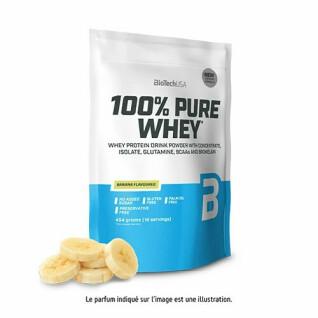 Påsar med 100% rent vassleprotein Biotech USA - Banane - 454g
