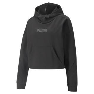 Sweatshirt med huva för kvinnor Puma Train Logo French Terry Po