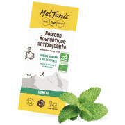 Förpackning med 6 påsar ekologisk antioxidant energidryck mint Meltonic 35 g