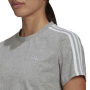 T-shirt för kvinnor adidas Essentials Loose 3-Stripes Cropped